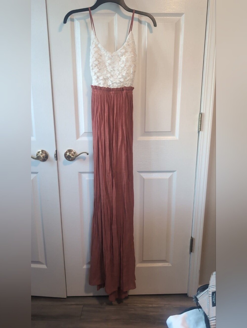 Mind Code Lace Bodice Maxi Dress